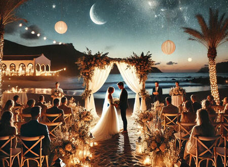 Strandhochzeit bei Nacht
