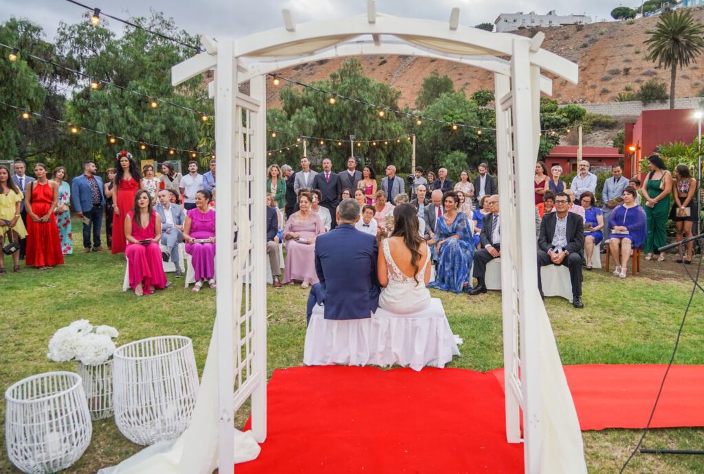 The couple and their guests